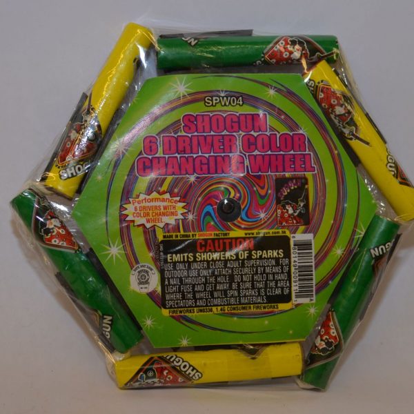 Novelty Fireworks – Shogun 6 Driver Color Changing Wheel